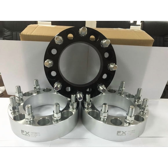 Fits 2001-2002 Ford E-250 Econoline FX Wheels Wheel Spacer W865002B FX Wheel Spacer; 8 x 165.1 Millimeter/8 x 6.50 Inch Bolt Pattern; 2 Inch Thickness; 126 Millimeter Hub Size; Black; Aluminum 6061-T6
