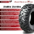 thumbnail image 2 of Set 4 Radial ATV Tires 27x9R14 & 27x11R14 for 16-17 Can-Am Defender HD8/HD10 XT, 2 of 6