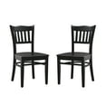 thumbnail image 2 of Linon Cabarrus Wood Dining Side Accent Chair, Set of 2, Black, 2 of 17