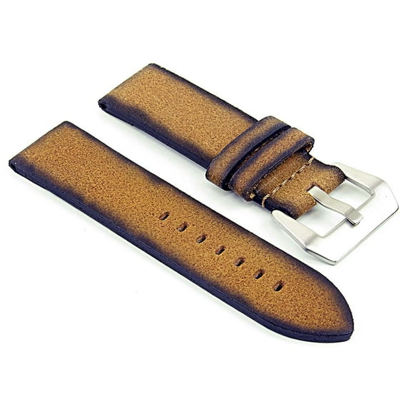DASSARI Opus Thick Distressed Italian Leather Watch Strap