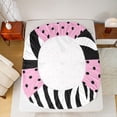 thumbnail image 5 of Homewish Polka Dots Bowknot Twin Sheet Sets 3pcs for Kids Teens Boys Girls,Animal Zebra Print Twin Fitted Sheet Microfiber,Dreamy Princess Breathable Flat Sheet,Microfiber Bedroom Decor, 5 of 7