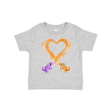 Inktastic Fire Heart Dragons Boys or Girls Toddler T-Shirt