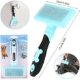 thumbnail image 4 of Cepillo para perros y gatos, cepillo para el cuidado del cabello para perros y gatos pequeños, medianos y grandes, pelo largo y corto, azul brillar Electrónica, 4 of 5