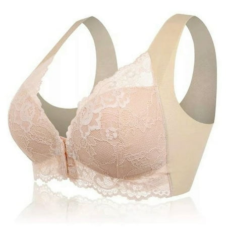 

【JCXAGR】Women s Adjustable Sports Front Closure Extra-Elastic Breathable Lace Trim Bra