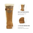 thumbnail image 3 of Dream Pairs Women's Winter Casual Snow Boots Wide Mid-Calf Fashion Warm Outdoor Boot DSB212 CAMEL Size 5, 3 of 6