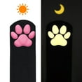 thumbnail image 3 of Littleforbig Thigh High Cosplay 3D Night-Glow Paw Pad Silicone Kitten Over The Knee Silk Stockings - Pink/Black, 3 of 5