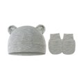 thumbnail image 1 of Conjunto de gorros y guantes para recién nacidos Gorros y manoplas para bebés recién nacidos Gris, 1 of 5