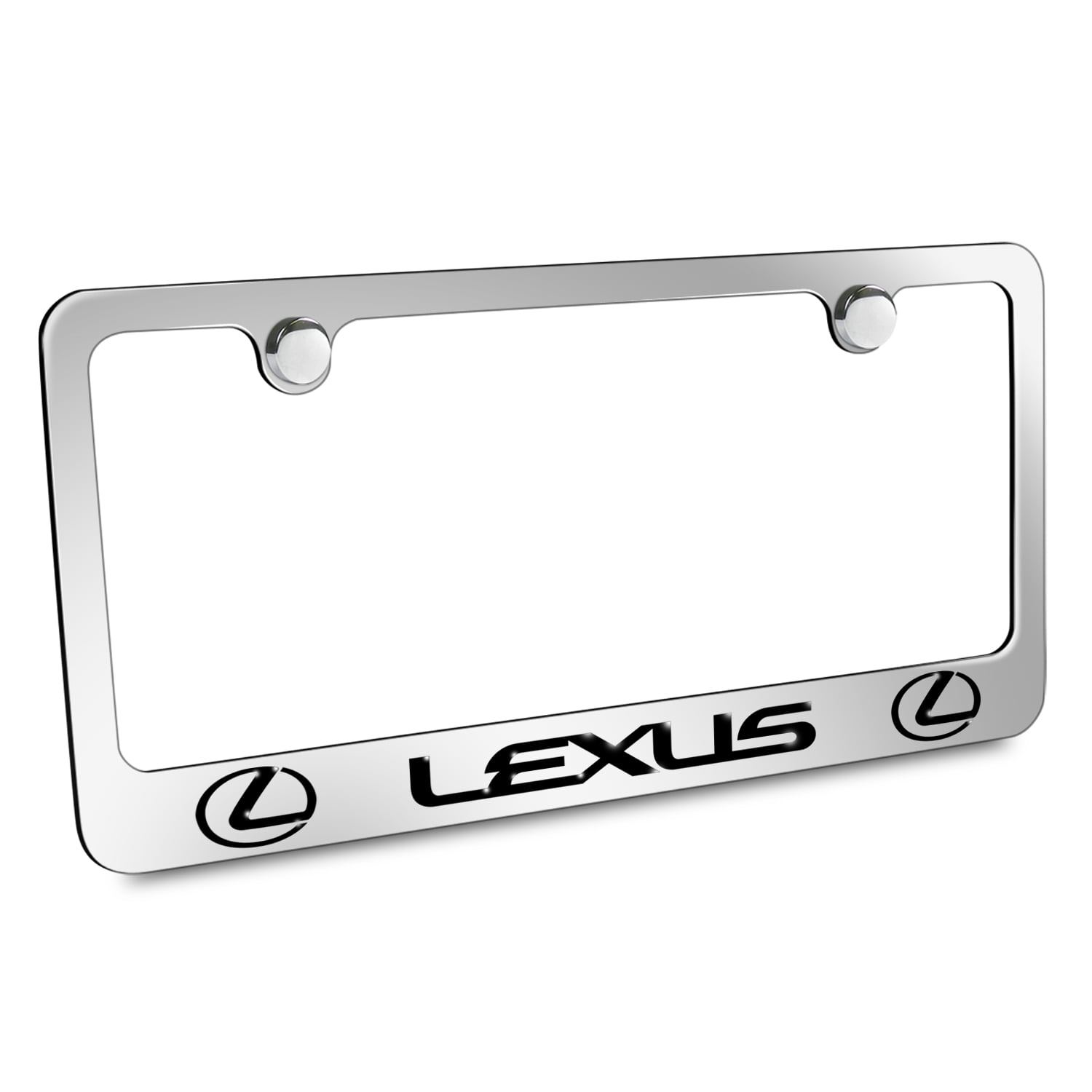 Lexus Dual Logo Chrome Metal License Plate Frame