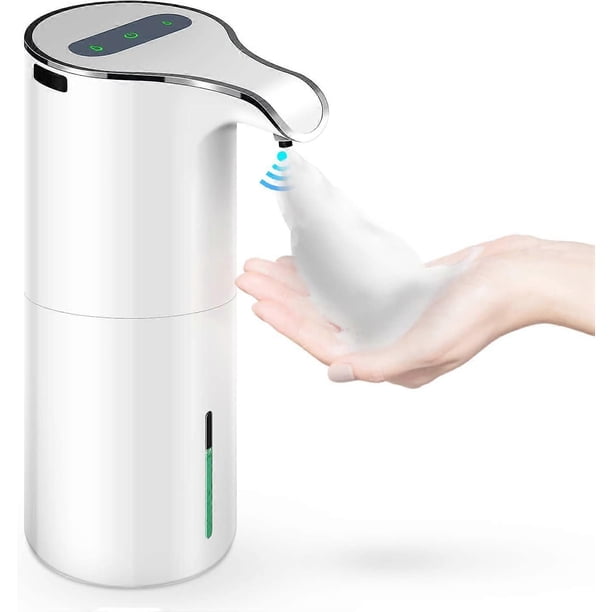 Touchless Automatic Soap Dispenser, 15.37oz/450ml Rechargeable Electric Foaming Soap Dispenser with Adjustable Switches, Infrared Motion Sensor, Suita