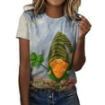 thumbnail image 1 of QIPOPIQ T-Shirts à Manches Courtes pour Femmes à Col Rond T-Shirts de la Saint-Patrick Hauts T-Shirt Shamrock T-Shirt Vert Tunique T-Shirts de la Journée St Patricks T-Shirts Imprimés pour Dames Col Rond T-Shirts de Fête T-Shirts Graphiques Aubaines, 1 of 4