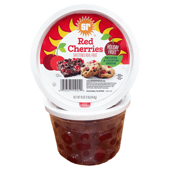 Sunripe Candied Red Cherries, 16 oz