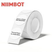 NIIMBOT Labels for B1/B21/B3S Label Printer, Thermal Stickers 0.83"x 0.83"(21x21mm), Waterproof, Oil-Proof Label Tape, 1 Roll of 300 Round Sticker Labels