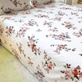 thumbnail image 6 of huayou Romantic Rose Floral Print Soft Flat Bed Sheet 90.55x62.99 Inch Easy Care Mattress Cover for Bedroom Home Decoration, 6 of 6