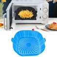 thumbnail image 2 of Moins de 5 Friteuses à Air Chaud & Accessoires Doublures en Silicone pour Friteuse pour 2 à 3 Petites Friteuses Antiadhésives Réutilisables Doublures de Friteuse Panier en Silicone Plateau de Cuisson Accessoires 2 Pack Friteuses Carrées, 2 of 9