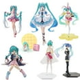 thumbnail image 2 of 20 cm nueva figura de anime Hatsune Miku cosplay Cenicienta linda chica falda azul pelo largo verde PVC acción modelo niña cumpleaños, 2 of 4