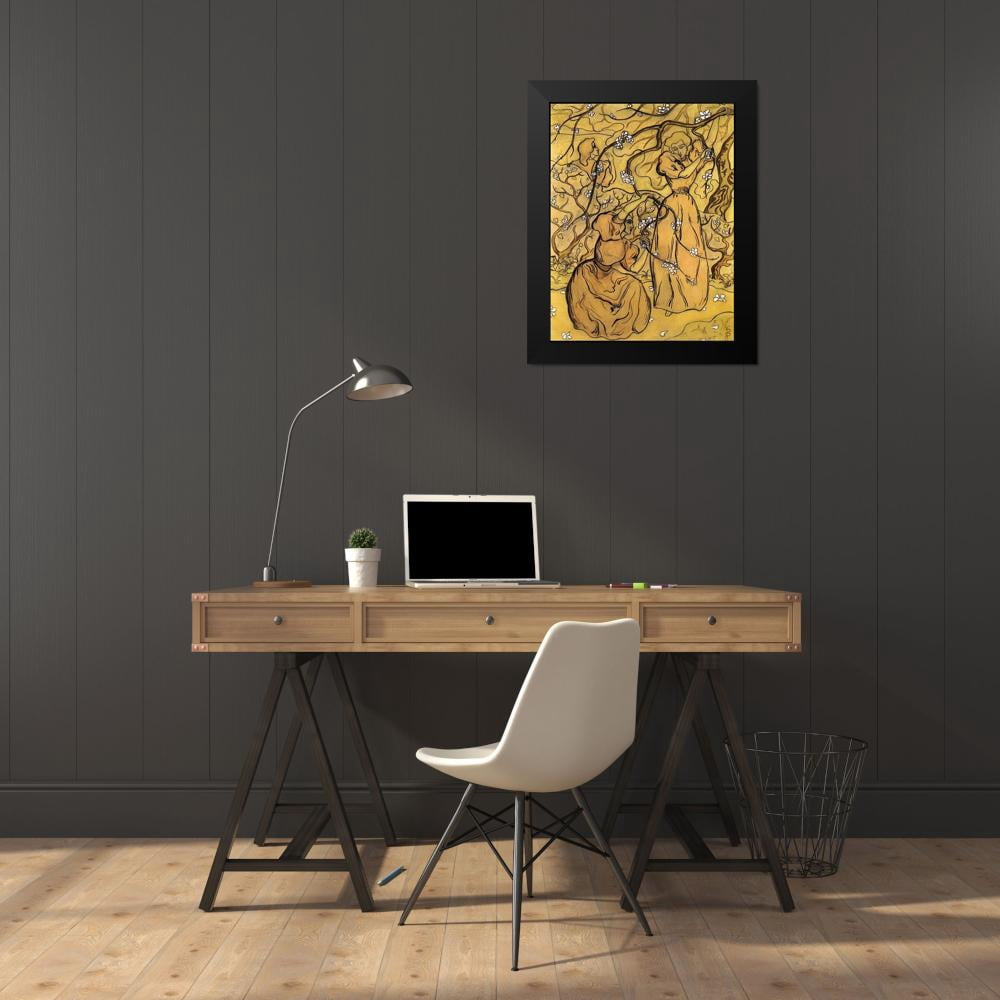Ranson, Paul 20x24 Black Modern Framed Museum Art Print Titled - Femmes Sous Les Arbres En Fleurs