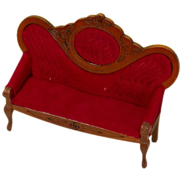 Sofá para casa de muñecas, muebles de sala de estar para casa de muñecas, escala 1 12, muebles para casa de muñecas, minisillas para manualidades, muebles para casa en miniatura