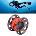 thumbnail image 1 of Aluminum Fishing Line Reel, Diving Spool, Diving Reel, Aluminum Marker Line Deployment with Stainless Steel Double Hook for Outdoor Boating Marine Operations, 1 of 7