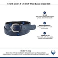thumbnail image 5 of CTM  1 1/8 Inch Wide Basic Dress Belt (Men), 5 of 5