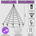 thumbnail image 7 of Scidweet Halloween Decorations Outdoor, 500 LED Halloween Giant Spider Web Lights for Garden Yard Porch Home Decor, Purple White, 7 of 7