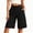 Black, variant on Elvqul Plus Size Shorts for Women Bermuda Shorts Dressy Casual with Pocket Summer Going Out Holiday Ladies Casual Shorts