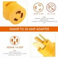 thumbnail image 2 of NEMA 14-50P to L6-30R RV Generator Welder Adapter, 50A 4 Prong Male Plug to 30A 3 Prong Locking Female Outlet Receptacle Generator Welder Dryer EV Charger Power Cord Adapter$$Tools & Hardware Other, 2 of 6