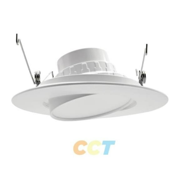 Portor PT-DLR-G-6I-16W-5CCT 6 in. LED Gimbal Retrofit Kit Downlight with CCT Selector