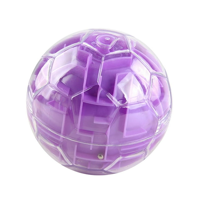 Bola de laberinto 3D juego de laberinto laberinto de mármol para fiesta juguete educativo Strade Fareast Limited Violeta 10,5 cm x 10,5 cm