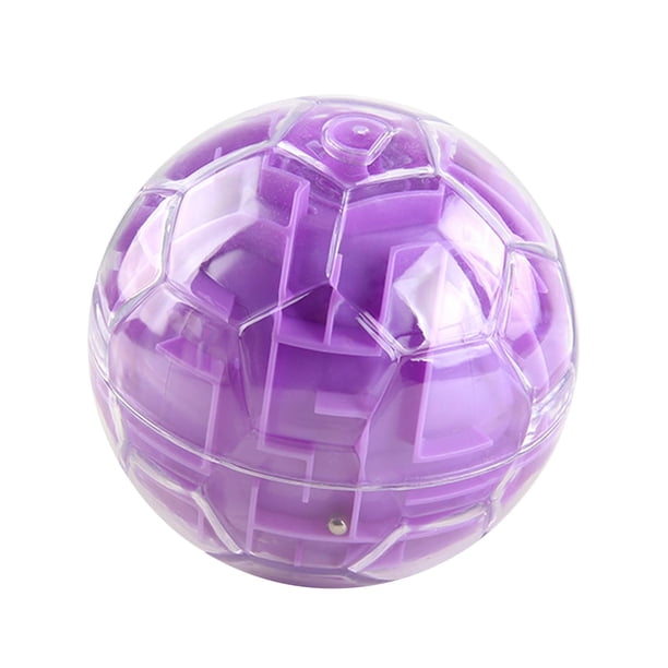 Bola de laberinto 3D juego de laberinto laberinto de mármol para fiesta juguete educativo Strade Fareast Limited Violeta 10,5 cm x 10,5 cm