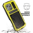 thumbnail image 6 of Case Compatibility with iPhone 16 Pro Max Case 6.9 '' 2024 Heavy Duty Protection Dustproof Rugged Military Grade Metal Built in Screen Protector Kickstand  Phone case (16Pro Max Yellow), 6 of 12