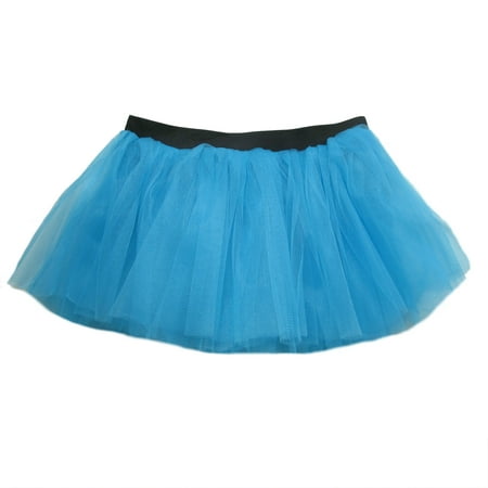 Rave Party Tutu Skirt for Adult/Teen - 3-Layer Tulle Chiffon, Ballet Recital Dress, Princess Party Outfit, Halloween Costume, 5K Running Skirt