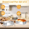 thumbnail image 2 of 4 Pack Stainless Steel Bread Loaf Pans 8.7x6 Inch for Baking Cakes Meatloaf, 2 of 4