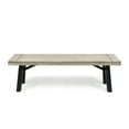 thumbnail image 7 of Bettinger Acacia Wood Outdoor Dining Benches, Set of 2, Light Gray Wash and Black, 7 of 7