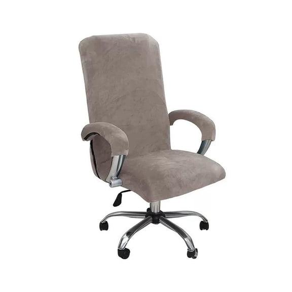 Agiufgs Split Office Chair Cover Set, Stretchable slip-on Protection, for Standard Computer Chairs Setup and Daily Use, Beige