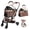 khaki + Carbon steel, variant on FENGFAN 2-in-1 Detachable Foldable 4 Wheels Pet Stroller with Detachable Carry Basket Black+Gold for Dogs Cats