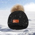 thumbnail image 5 of YFPWM Toddler Winter Hats Warm Ski Hat Stylish Knitted Hat for Kids 1-11 Years Old Girls Boys Kids Winter Beanie Hat Warm Knit Ski Cap Black One Size, 5 of 7