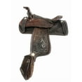 thumbnail image 4 of AJ Tack 5" Seat Decorative Western Saddle Dark Brown, 4 of 9