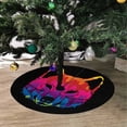 thumbnail image 2 of FMSHPON Colorful Wolf Xmas Christmas Tree Skirt Stand Mat for Holiday Party Decoration Indoor Outdoor 48 inches, 2 of 3