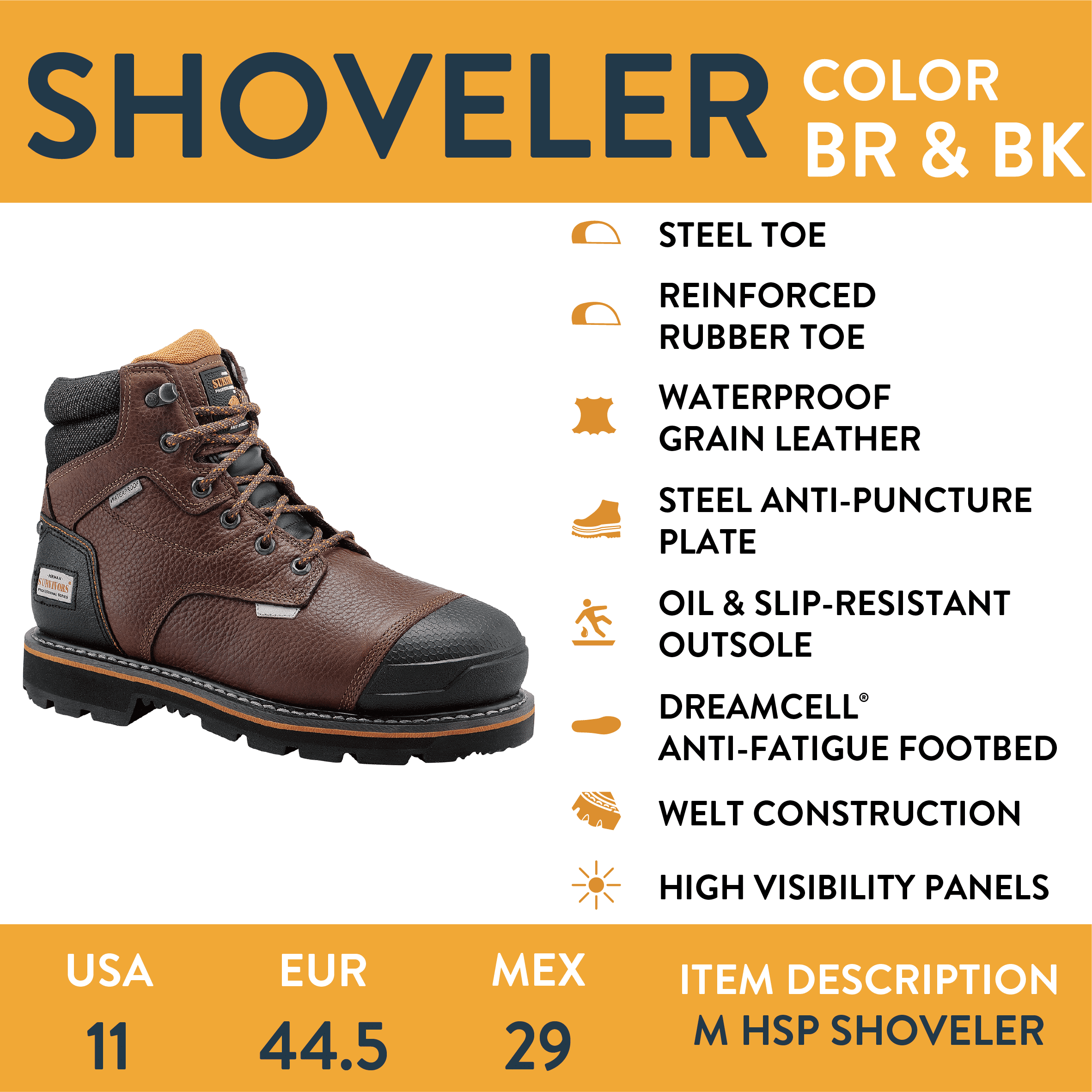 Herman Survivors Professional Mens Shoveler Barbados | Ubuy