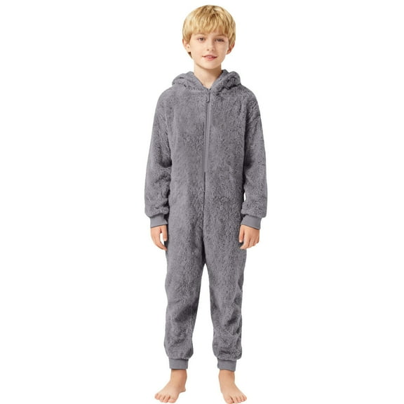 lnmuld Long Sleeve Romper Soft Full Romper Jumpsuit for Toddler Boys Girls Winter Warm Outfit with Non Grip Soles Size:3-4 Years