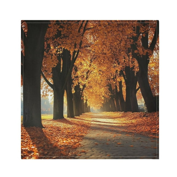 Napkin Satin Napkin 20*20Inchx1 Kitchen Towel Dinner Plate Towel Decorative Towel Napkin Tea Towel Suitable For Kitchen Table Autumnal Tree