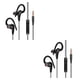 thumbnail image 2 of Methold Auricular deportivo Fitness con cable Auriculares a prueba de agua Control con cable Aislamiento de ruido Auricular intrauditivo enganchado, Negro 2piezas, 2 of 6