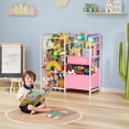 thumbnail image 6 of Kids Bookshelf and Toy Storage, 3 Tier Kids Book Shelf for Kid Rooms with Stuffed Animal Storage, Toy Storage Organizer, Stuffed Animals Zoo Storage Cage for Bedroom, Nursery, Playroom, 6 of 7