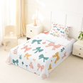 thumbnail image 4 of Erosebridal Colorful Ribbon Bow Kids Twin Sheet Sets,Watercolor Cute Bowknot Bedding For Girls 3pcs, 4 of 6