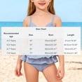 thumbnail image 4 of Piuwrlz Girl Swimsuits Kids Swimwear6 Years Kids Swimwear Stripe Beach Swimming Suit Light Blue Size 6 Years, 4 of 6