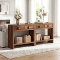 thumbnail image 3 of ROGALIS Console Table with Drawers, 40 Inch Narrow Entryway Table with Open Storage Shelves for Living Room, 3 of 10