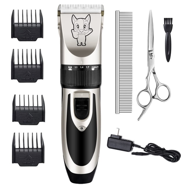 Kit de aseo canino Clippers Highdas, de bajo ruido, recargable