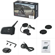 Vnetphone Motorcycle V6 Bluetooth Intercom 1200M Full Duplex Motorbike Snowmobile Helmet Skiing Communication Interphone Headset Waterproof 6 Riders(Single)