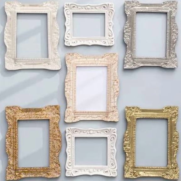 Pawsdot 5Pcs Mini Frames Vintage Assorted Color Rectangular Decoration for Indoor Toys Usage