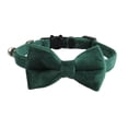 thumbnail image 1 of Cat Soft Velvet With Bow Tie Bell Breakaway Boy Girl Basic Pure Colors Male Female, 1 of 9